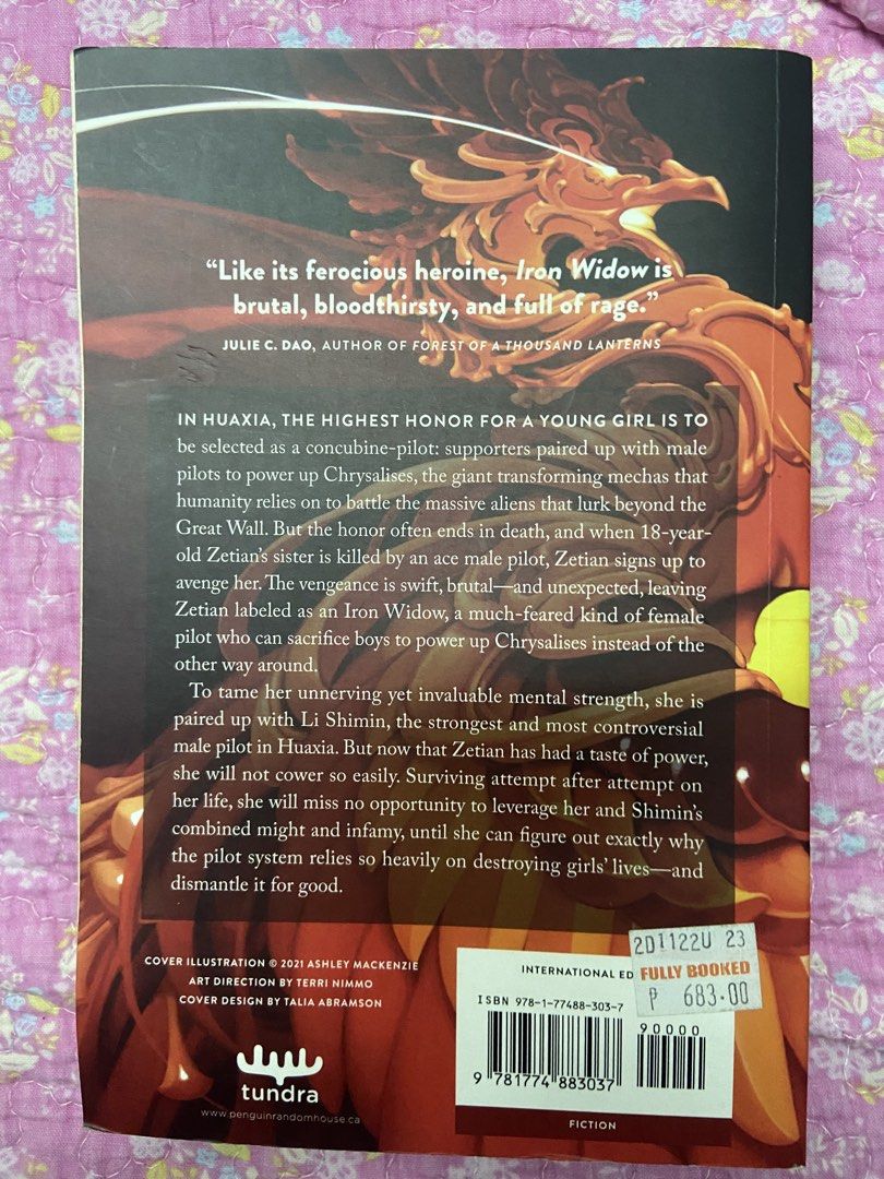 Iron Widow by Xiran Jay Zhao (Category: Storybooks) located in Manila. Submitted by datuputi6969 (Listing ID 1458327597, Image 2). Description: • very minimal creases.