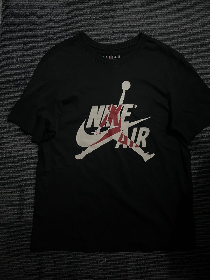 Jordan Nike Air Tshirt Black Original (Category: Activewear) located in Pasay City. Submitted by Oboyyy (Listing ID 1458388442, Image 1). Description: Jordan Nike Air Tshirt Black Original Size XL 21 x 28 dimes Very Good condition no issue 800 Loc Pasay / imus cavite.