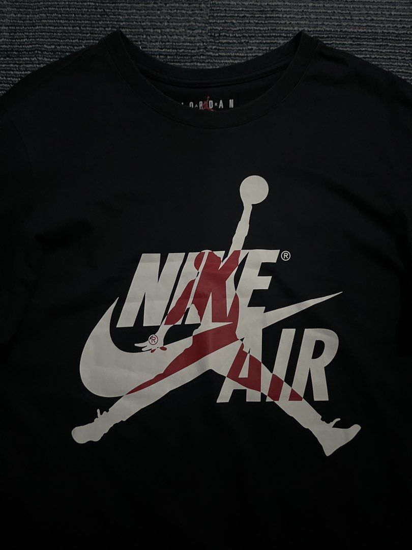 Jordan Nike Air Tshirt Black Original (Category: Activewear) located in Pasay City. Submitted by Oboyyy (Listing ID 1458388442, Image 3). Description: Jordan Nike Air Tshirt Black Original Size XL 21 x 28 dimes Very Good condition no issue 800 Loc Pasay / imus cavite.