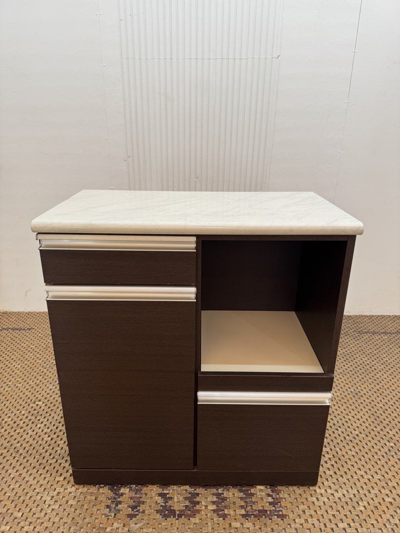 Kitchen Cabinet (Category: Shelves, Cabinets & Racks) located in Quezon City. Submitted by matetdevis13 (Listing ID 1458300371, Image 2). Description: Modern Kitchen Board with Slide Out for Rice Cooker Price: 5,900 L31.5 x W17.5 x H35 In good condition Code JMD16-MJ690.