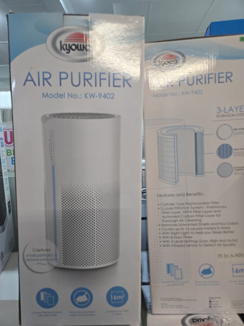 Kyowa air purifier (Category: Air Purifiers & Dehumidifiers) located in Makati City. Submitted by melissa12345 (Listing ID 1458314190, Image 1). Description: Brandnew item sealed item 👉Read me 1st 📍Brand new 💯 📍Items on hand ❌ No COD 🏦 MOP bpi/bdo/GCash/maya 📍No return no exchange 📍Payment 1st before delivery 💰Cashless transaction at this moment. ,.