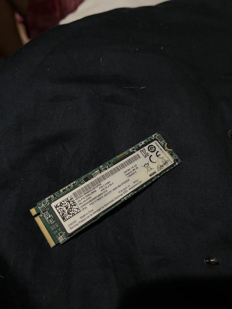 Lenovo 256 SSD M.2 (Category: Computer Parts) located in Rizal. Submitted by kndnl (Listing ID 1458350059, Image 1). Description: - Lenovo 512GB M.2 SSD - Tested and working perfectly - Health: 86% (estimated 1000+ days remaining) - Ideal for upgrading laptop or desktop storage.