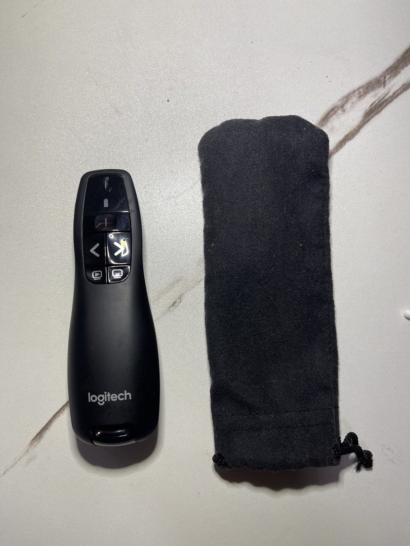 Logitech clicker (Category: Office & Business Technology) located in Quezon City. Submitted by wintori (Listing ID 1458372887, Image 3). Description: Logitech clicker used a few times good for presentations still smooth and working no box, comes with pouch.