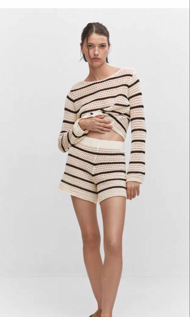 Mango openwork sweater (Category: Announcements) located in Las Pinas. Submitted by silvader (Listing ID 1458409994, Image 3). Description: Bnwt Small but loose fit Store bought.
