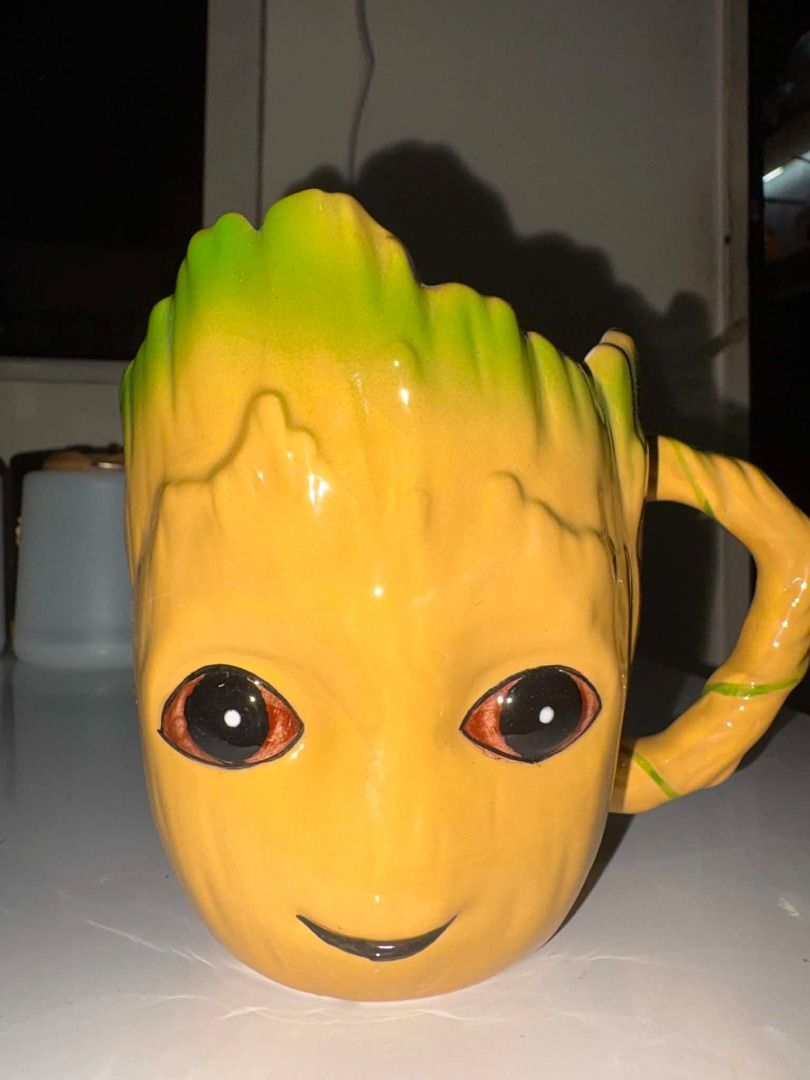 MARVEL Groot 3D Mug (Category: Coffee & Tea Tableware) located in Caloocan City. Submitted by rabbithole2026 (Listing ID 1458492188, Image 1). Description: small hairline inside. still safe to use.