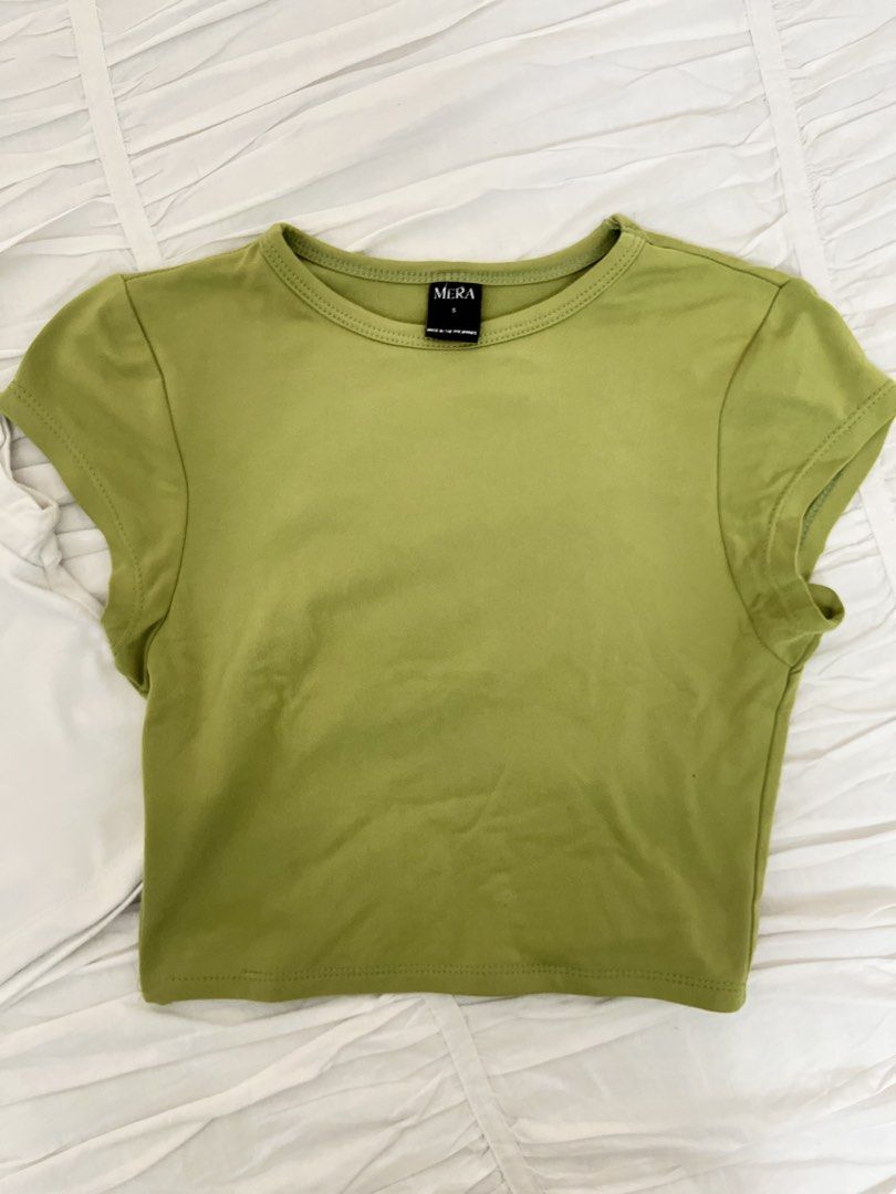 MERA Crop top (Category: Others Tops) located in Manila. Submitted by pamvv_ (Listing ID 1458378005, Image 3). Description: MERA top Size XS on white top Size S on green top 75 each 140 if will get both.