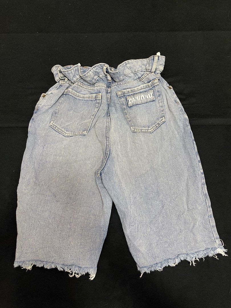 miu miu denim shorts (Category: Shorts) located in Muntinlupa City. Submitted by clarencemirones (Listing ID 1458436977, Image 2). Description: miu miu denim shorts buttonfly W29-35”since garter, L23” dm me!.