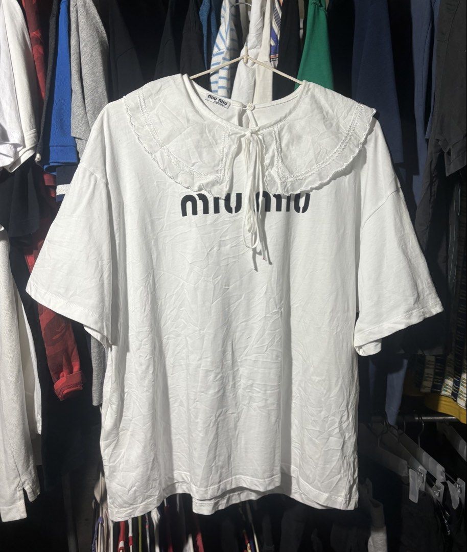 Miumiu Macramé Doll Collar shirt (Category: Others Tops) located in Manila. Submitted by why_notph (Listing ID 1458457725, Image 1). Description: Good condition Needs easy wash Dimensions: 26x21.