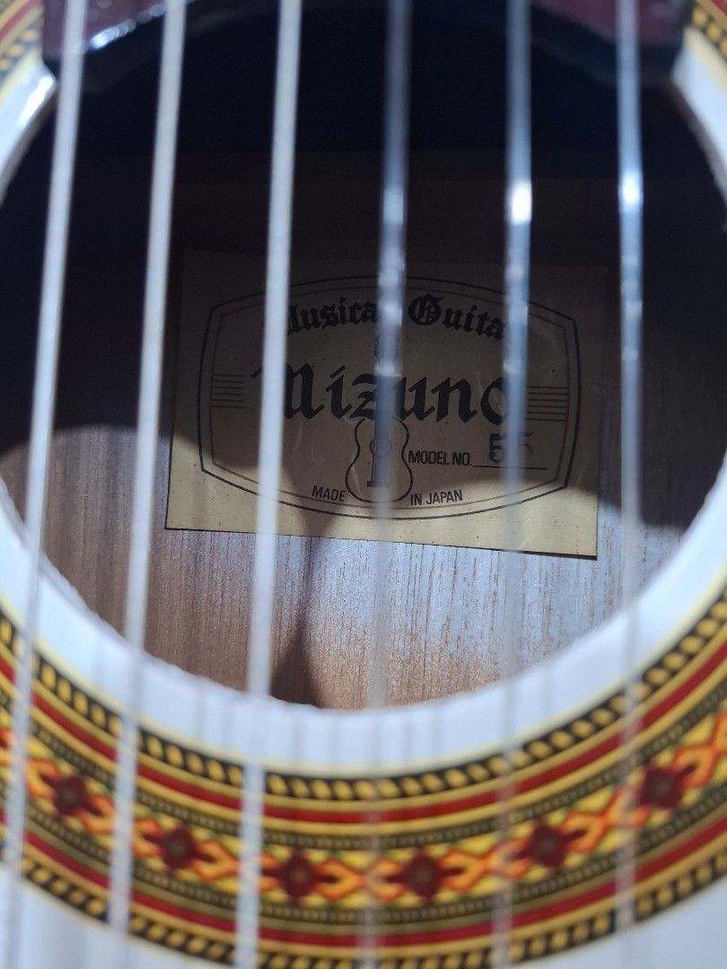 Mizuno Classical Guitar Made in Japan (Category: Musical Instruments) located in Santa Rosa. Submitted by echojapansurplus_01 (Listing ID 1458432476, Image 3). Description: - Mizuno Classical Guitar - Made in Japan - White body with natural wood neck and fretboard - Ideal for practice or beginner musicians STORE/FB PAGE: ECHO JAPAN SURPLUS .
