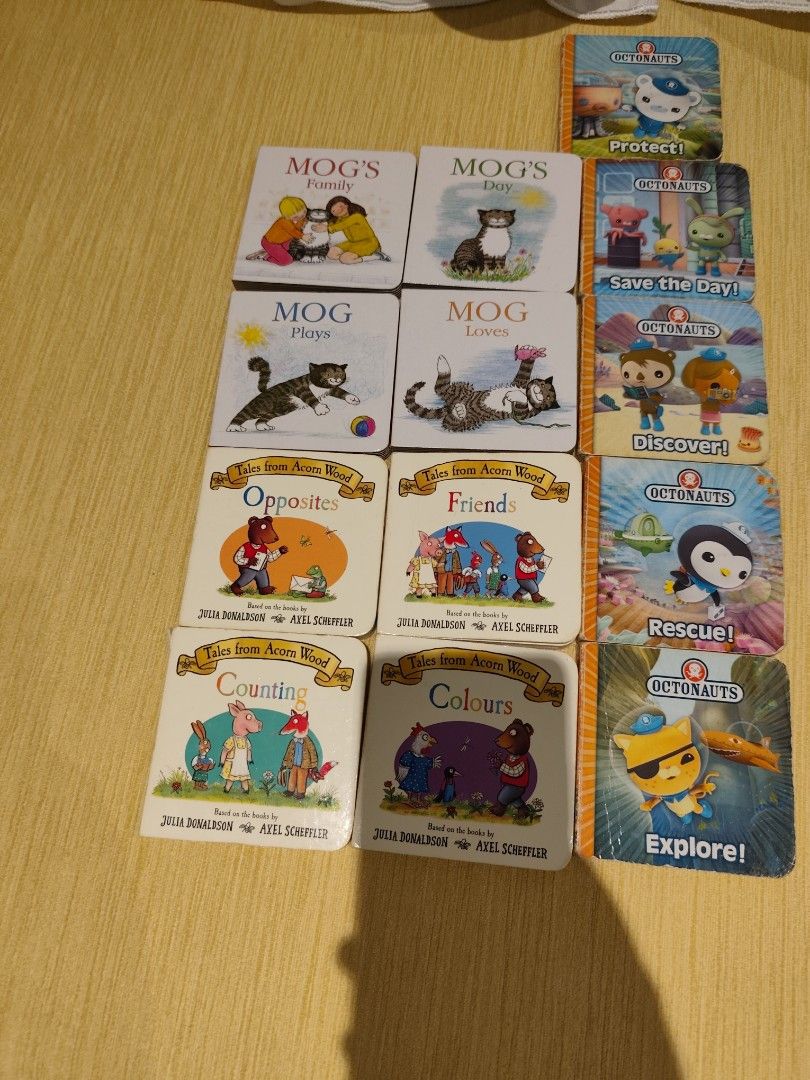 Multiple (Category: Children's Books) located in Singapore. Submitted by soumyajitrc (Listing ID 1458435454, Image 1). Description: 4 x Mog series 4 x Acorn Wood series 5 x Octonaut series pocket sized board books from children's favorite series' .