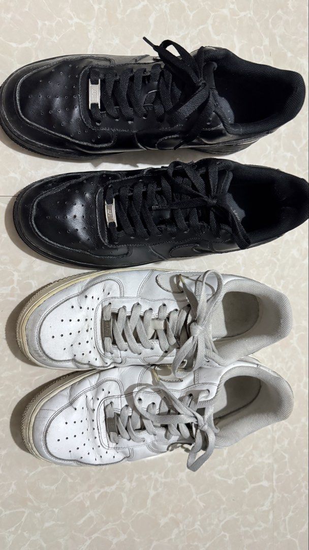 Nike Air Force 1 White & Black Sneakers ( Aspack) (Category: Sneakers) located in Manila. Submitted by natz12 (Listing ID 1458458094, Image 2). Description: Selling aspack - Iconic White Nike Air Force 1s - Classic design, perfect for everyday wear - Plenty of life left in these kicks - Also available: a pair of black Nike Air Force 1s .