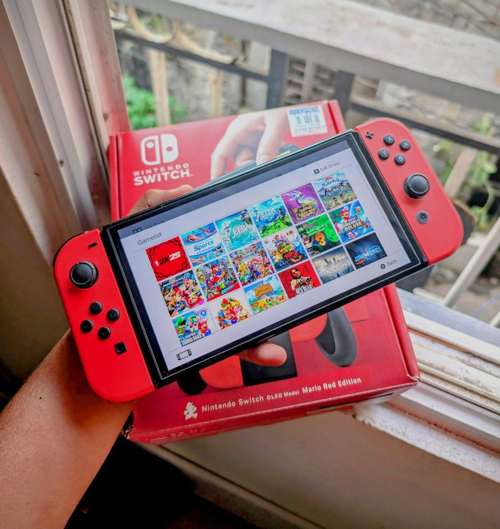 Nintendo Switch Oled MarioRed Edition with Free Games (Category: Nintendo) located in Manila. Submitted by nswitchgear (Listing ID 1458336666, Image 2). Description: 🎮 𝐅𝐎𝐑 𝐒𝐀𝐋𝐄: 𝐍𝐢𝐧𝐭𝐞𝐧𝐝𝐨 𝐒𝐰𝐢𝐭𝐜𝐡 𝐎𝐋𝐄𝐃 𝐌𝐨𝐝𝐞𝐥 with Free Games 🛒💰₱12,999 🎮Comes with 8 Accounts wilth Multiple Games list to be installed no need to buy expensive games for mean time :) 📦 Complete Set: • Nintendo Switch OLED console • Dock • Joy-Con (L & R)