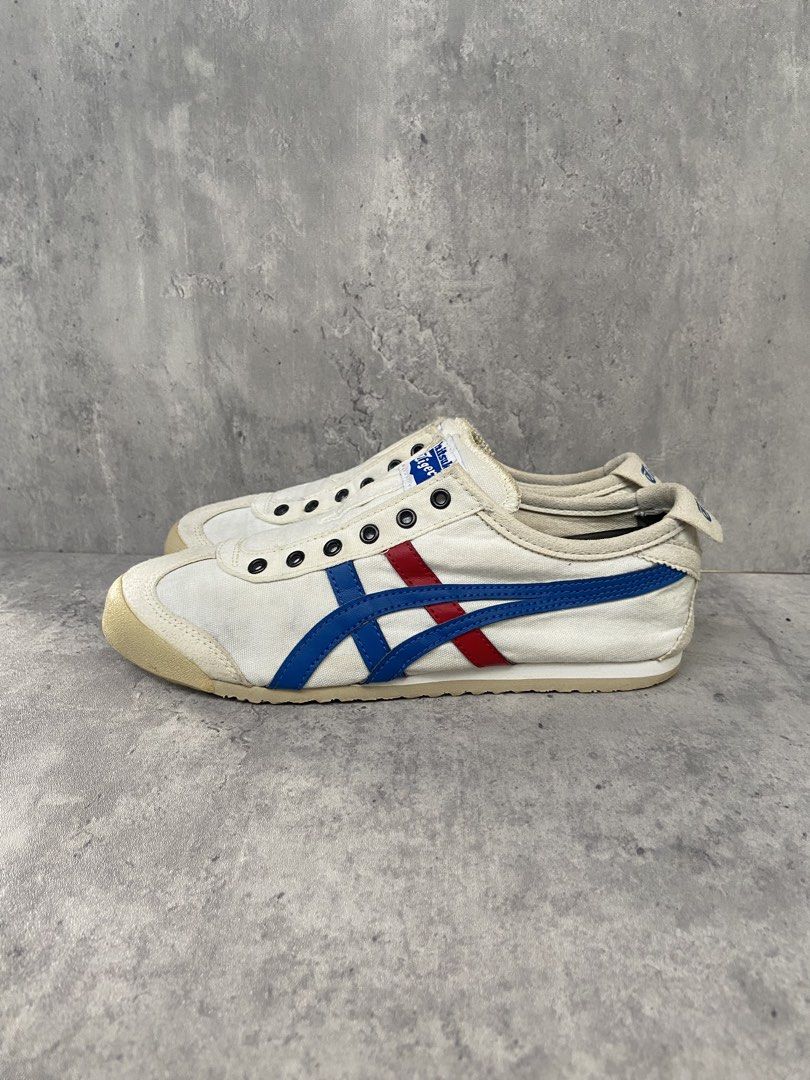 Onitsuka Tiger Mexico 66 Slip-On (Category: Sneakers) located in Dagupan City. Submitted by sneakerplug.dgp (Listing ID 1458479156, Image 1). Description: Onitsuka Tiger Mexico 66 Slip-On Size 6.5 us women Very good condition Issue: heeldrags, needs cleaning Legit/Original ₱1,000 plus shipping fee.