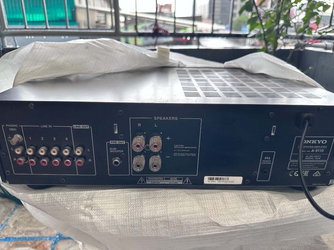 Onkyo A-9110 Integrated Amplifier with Speaker Cables (Category: Soundbars, Speakers & Amplifiers) located in Pasay City. Submitted by wisewhale_bf0db7 (Listing ID 1458341840, Image 2). Description: - Onkyo A-9110 Integrated Amplifier - Ideal for For sale an Onkyo integrated amplifier model A-9110 ( Selling for friend) Pm for pricing and other details thank you. - Inputs: Phono, Line 1-4 - Outputs: Subwoofer Out, Speaker Outputs - Includes a set 
