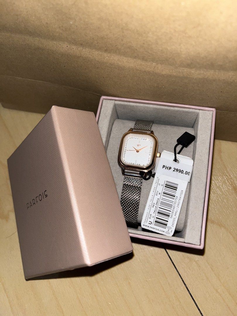 Parfois Womens Watch gift idea (Category: Women's Watches) located in Pasig City. Submitted by goldenturtle_05e945 (Listing ID 1458450937, Image 1). Description: Brand new and authentic parfois watch 2990 orig price.