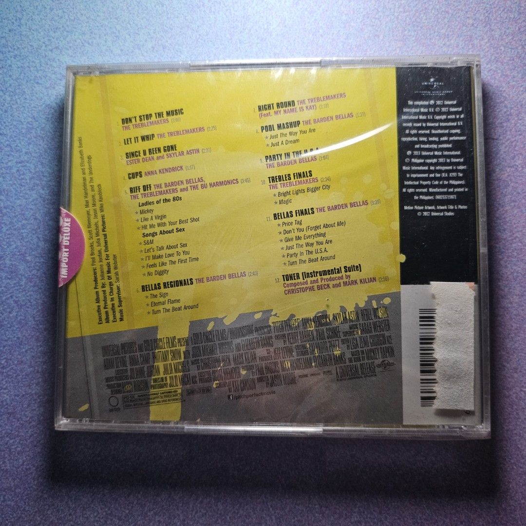 Pitch Perfect - Original Soundtrack - Sealed (Category: CDs & DVDs) located in Quezon City. Submitted by serefrenpaz (Listing ID 1458472303, Image 2). Description: Good Day Buyers! 💖💖💖Here are the PAYMENT payment options 💖💖💖 ✨1. GCash - 09164862096 ✨2. Bank Deposit - BPI, BDO, Unionbank, Landbank, Palawan, Cebuana ✨3. Paypal for international buyers 💕💕💕Meet Up Options💕💕💕 ✨1. McDo Kamias Quezon City ✨2. Jolibee Anonas Kamias Intersecti