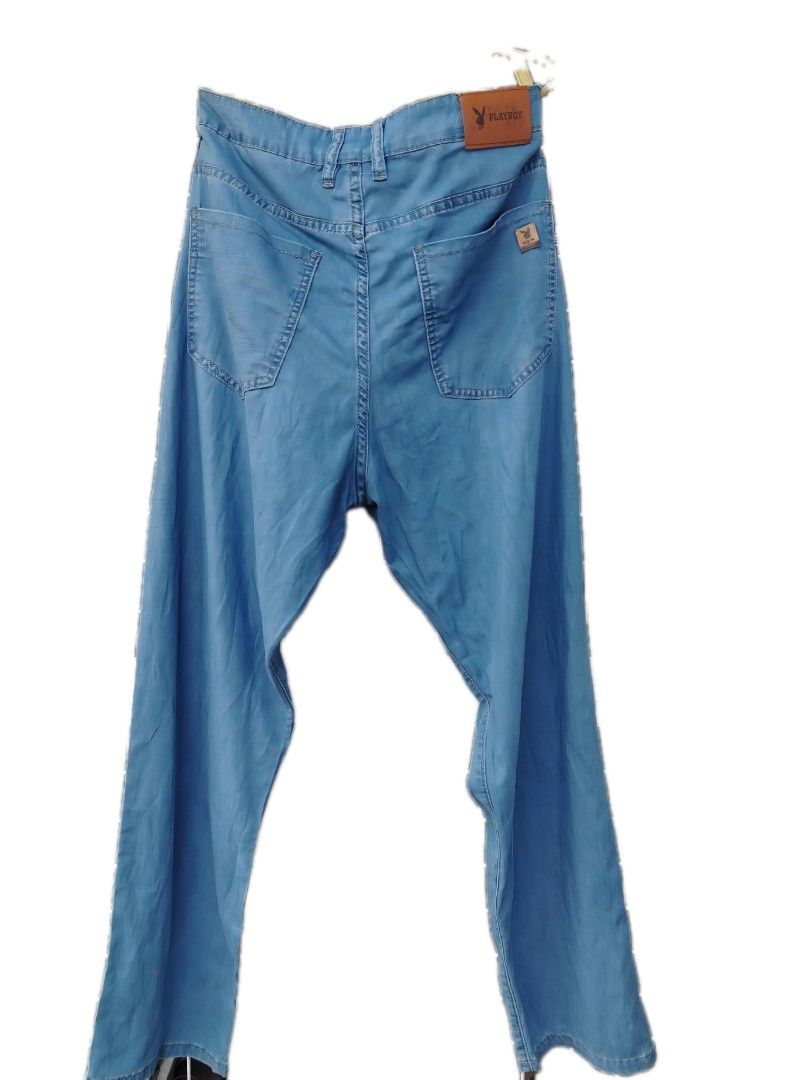 Playboy Light Blue Denim Jeans (Category: Jeans) located in Davao. Submitted by enchanted08 (Listing ID 1458391438, Image 2). Description: - Light blue denim jeans from Playboy - Classic five-pocket design - Button and zip fly closure - Inner lining features a Playboy bunny print - Ideal for casual outfits - Offers a comfortable fit.