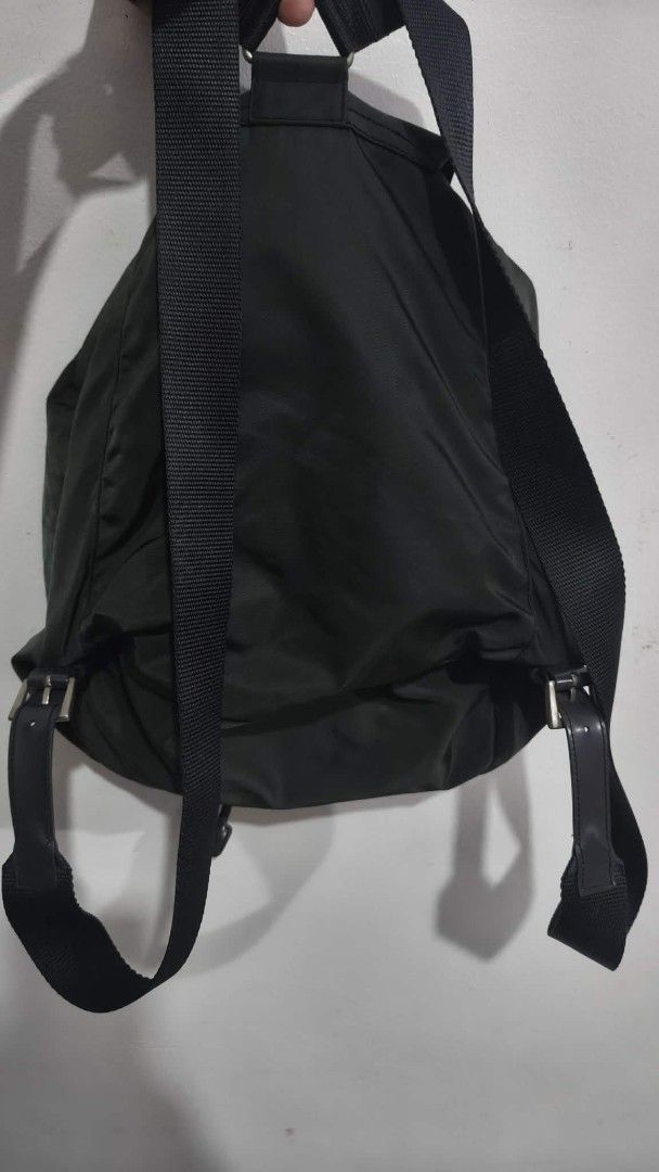 Prada Tessuto Vela Backpack Dark Green (Category: Luxury Bags & Wallets) located in Puerto Princesa. Submitted by jercksthriftph (Listing ID 1458304067, Image 2). Description: PRADA Tessuto Nylon Backpack excellent condition item is thrifted/ukay.