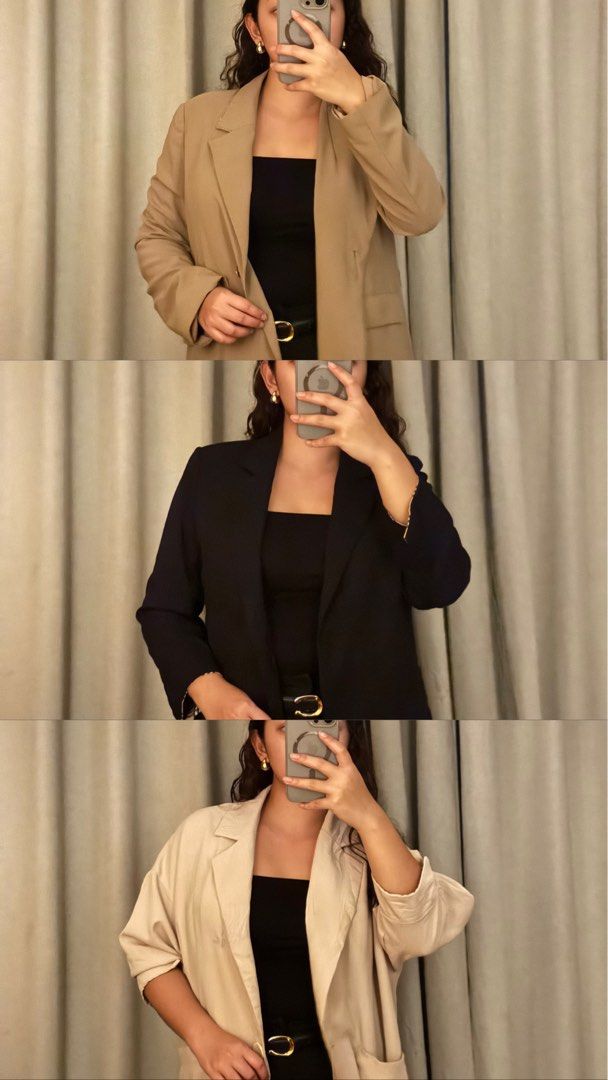 [PRELOVED] BLAZERS BUNDLE (Category: Coats, Jackets and Outerwear) located in Cabanatuan. Submitted by caramelemcchiato (Listing ID 1458463865, Image 1). Description: unbranded blazers med - xl.