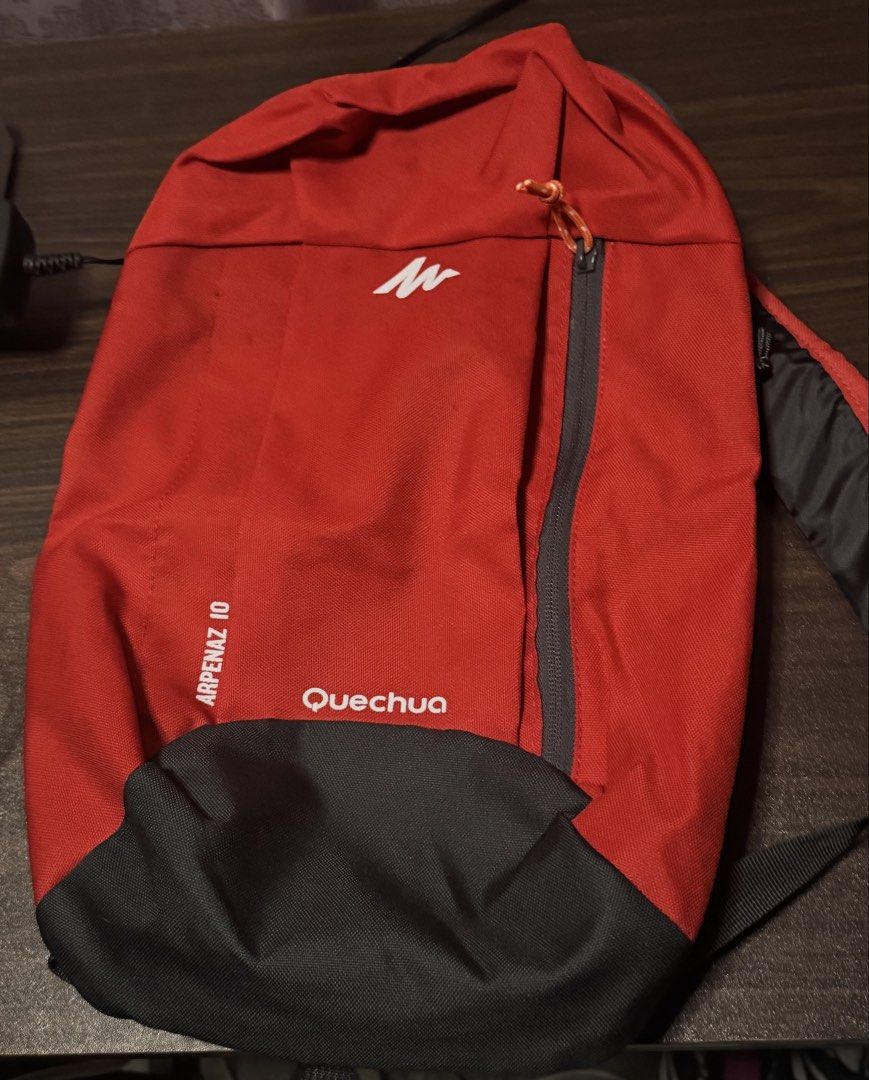Quechua Arpenaz 10L Red Backpack (Category: Backpacks) located in Las Pinas. Submitted by nekomeow22 (Listing ID 1458320918, Image 1). Description: - Red Quechua Arpenaz 10 backpack - Ideal for day trips or carrying essentials - Front zip pocket for easy access - Adjustable straps for a comfortable fit - Clean and functional condition - Ready for your next adventure!.
