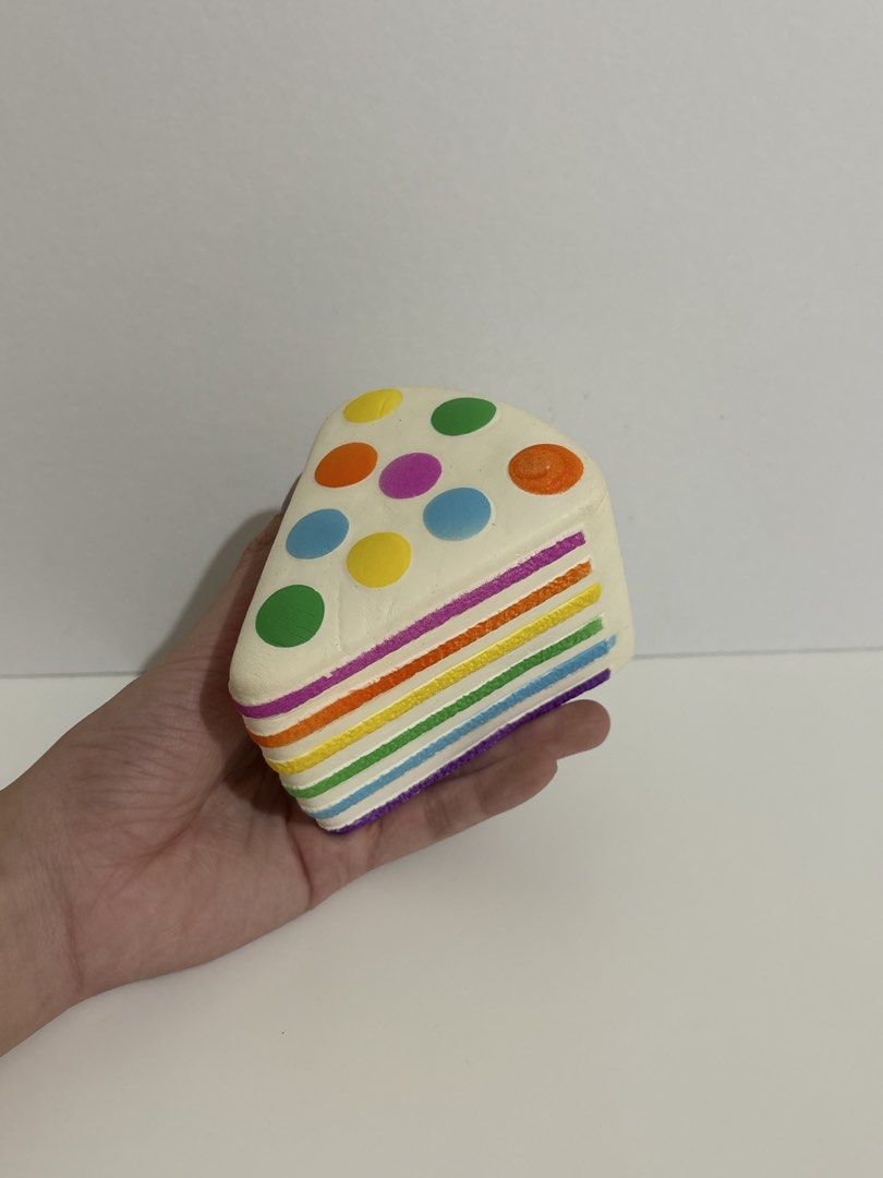 Rainbow Layer Cake Slice Squishy (Category: Craft Supplies & Tools) located in Manila. Submitted by bababoa (Listing ID 1458379706, Image 3). Description: Delivery can be made through J&T. Same-day delivery is also accepted but must be booked by the buyer. Payment can be made via GCash. Feel free to send me a message for more information! ❤.