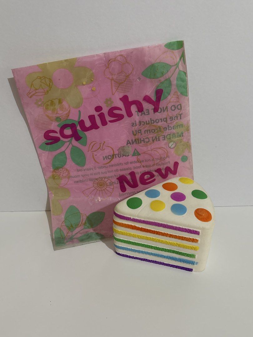 Rainbow Layer Cake Slice Squishy (Category: Craft Supplies & Tools) located in Manila. Submitted by bababoa (Listing ID 1458379706, Image 1). Description: Delivery can be made through J&T. Same-day delivery is also accepted but must be booked by the buyer. Payment can be made via GCash. Feel free to send me a message for more information! ❤.
