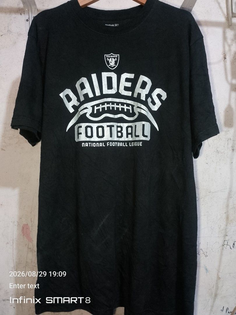 Reebok Raiders (Category: Tshirts & Polo Shirts ) located in Quezon City. Submitted by ramallaarn02261 (Listing ID 1458418669, Image 1). Description: Budget meal lang 💸 Reebok Raiders Size medium Dimes 22.5W X 30.5L No crack print No discoloration Location Sauyo Quezon city 📍 Pm / dm me 📥.