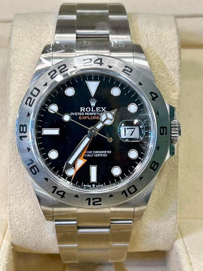 ROLEXEXPLORER II (Category: Luxury Watches) located in Mandaluyong City. Submitted by mitchdujali (Listing ID 1458490861, Image 1). Description: ROLEX EXPLORER II BRAND NEW, COMPLETE SET 797K DM FOR INQUIRIES.