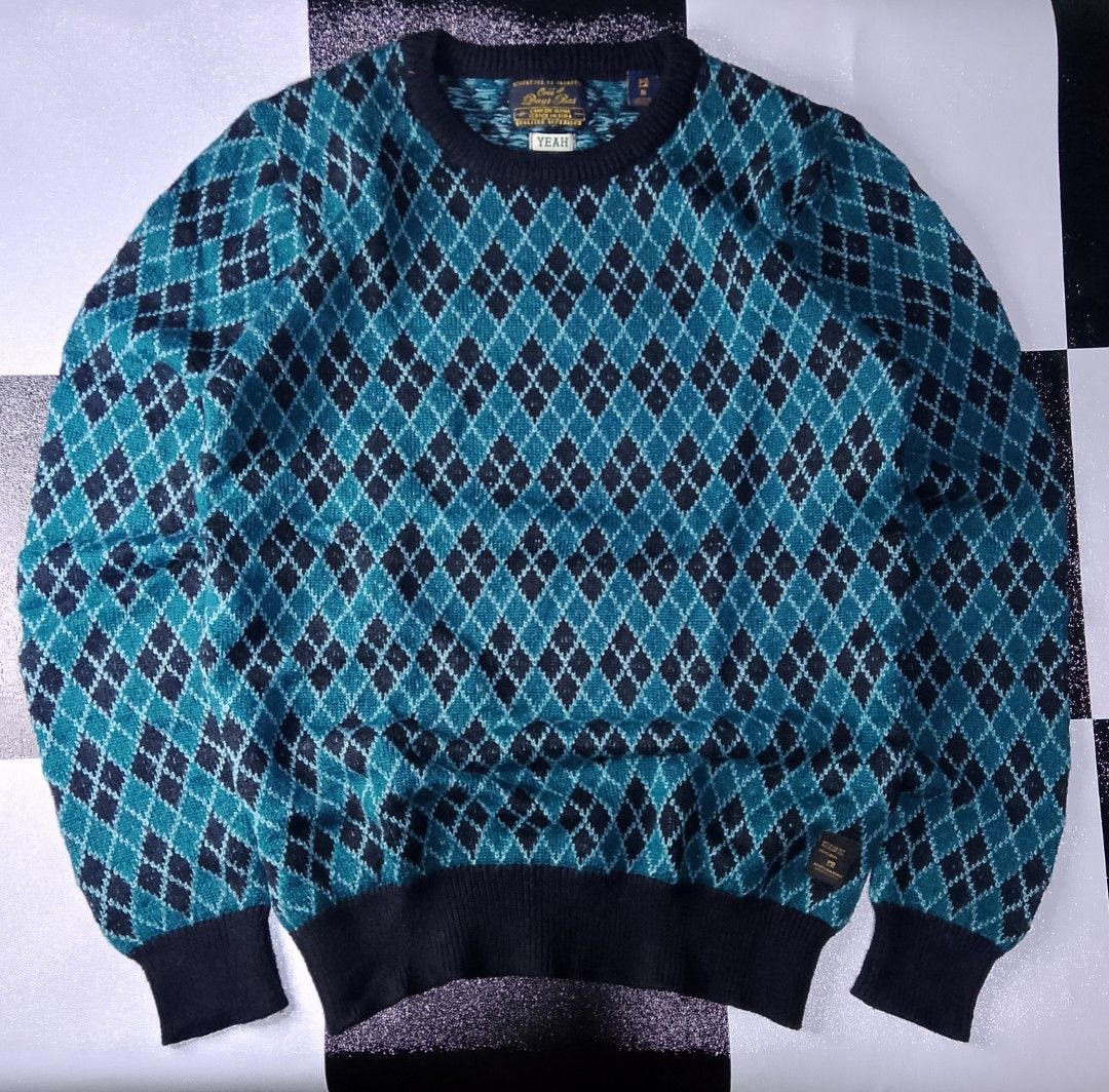 Scotch&Soda Wool Acrylic Knitted Sweater (Category: Coats, Jackets and Outerwear) located in Binan City. Submitted by incnt (Listing ID 1452685661, Image 1). Description: 1,000 Pesos only add shipping fee Scotch & Soda Wool Acrylic Knitted Sweater Size Medium 19" width armpit to armpit 26" Length Shoulder to Hem Excellent Condition No Issues Needs wash only "All brand names, logos, and images are registered trademarks of their respective owners. 