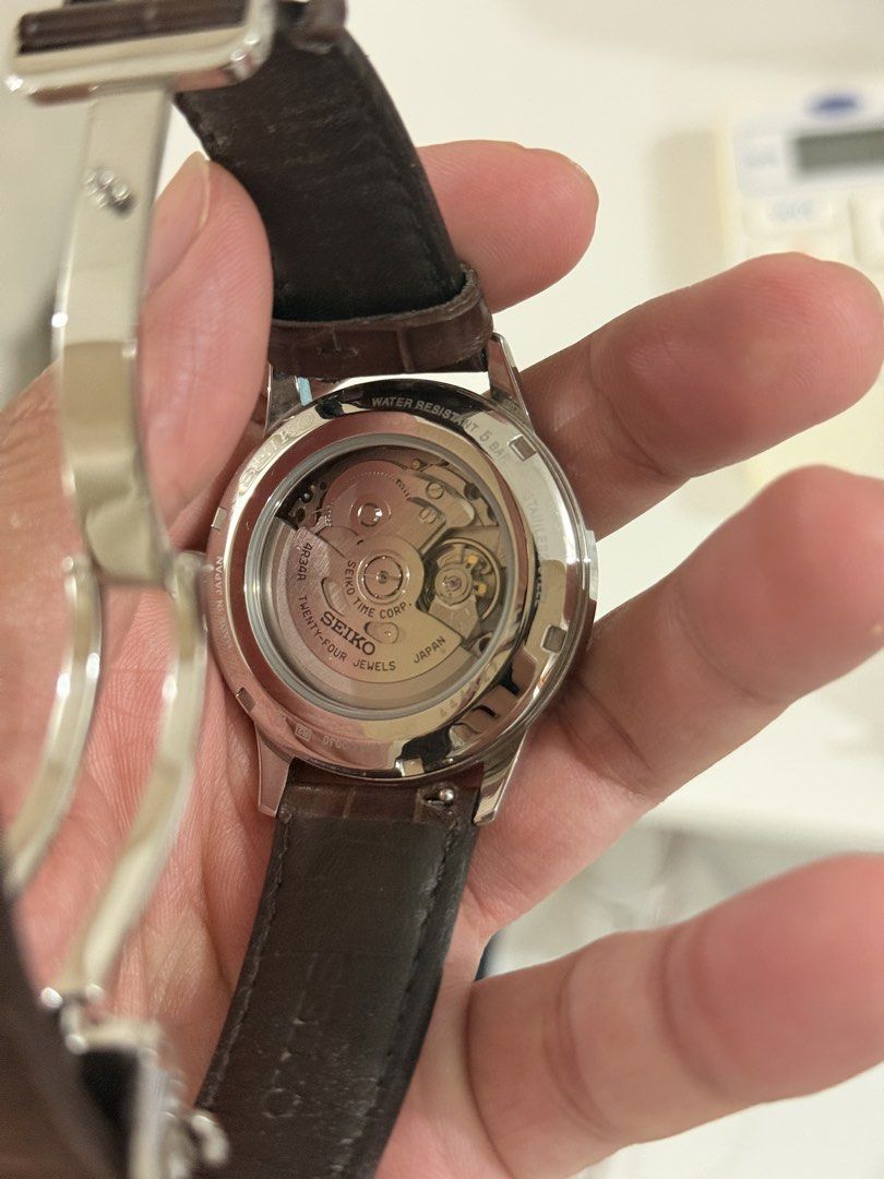 Seiko Presage SSK041J1 Automatic GMT Watch (Category: Luxury Watches) located in Baliuag. Submitted by dianobugay22108 (Listing ID 1458442808, Image 2). Description: Selling my Seiko Presage SSK041J1. • Automatic movement with GMT function • Presage Cocktail Time series • Elegant dial with classic Seiko design • Stainless steel case • Great for daily wear or formal occasions • 100% authentic Condition: [Like New / Excellent / Good] Inclusions: [C