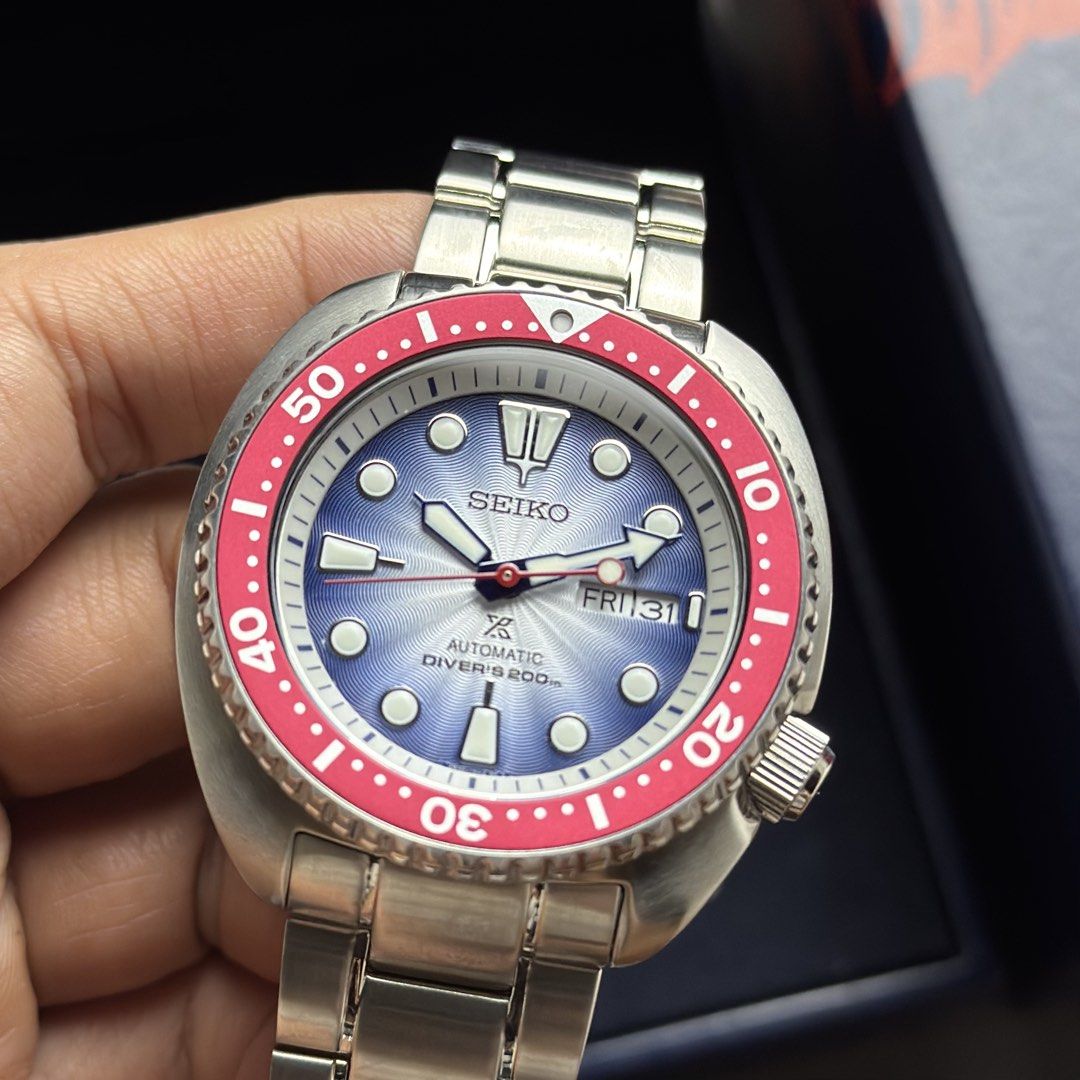 Seiko Prospex Turtle - “Siamese Fighting Fish” SRPL17 / SRPL17K1 - Thailand Exclusive (Category: Men's Watches) located in Manila. Submitted by geraaardtorres (Listing ID 1458433304, Image 3). Description: Brand New Seiko Prospex Turtle - “Siamese Fighting Fish” SRPL17 / SRPL17K1 - Thailand Exclusive Limited Edition - 1,500pcs ₱51,500 — Complete Set MSRP / Market Price: 908–1,053 USD / ~₱55,800–64,700 Specifications: ‣ 4R36 Automatic Movement ‣ T