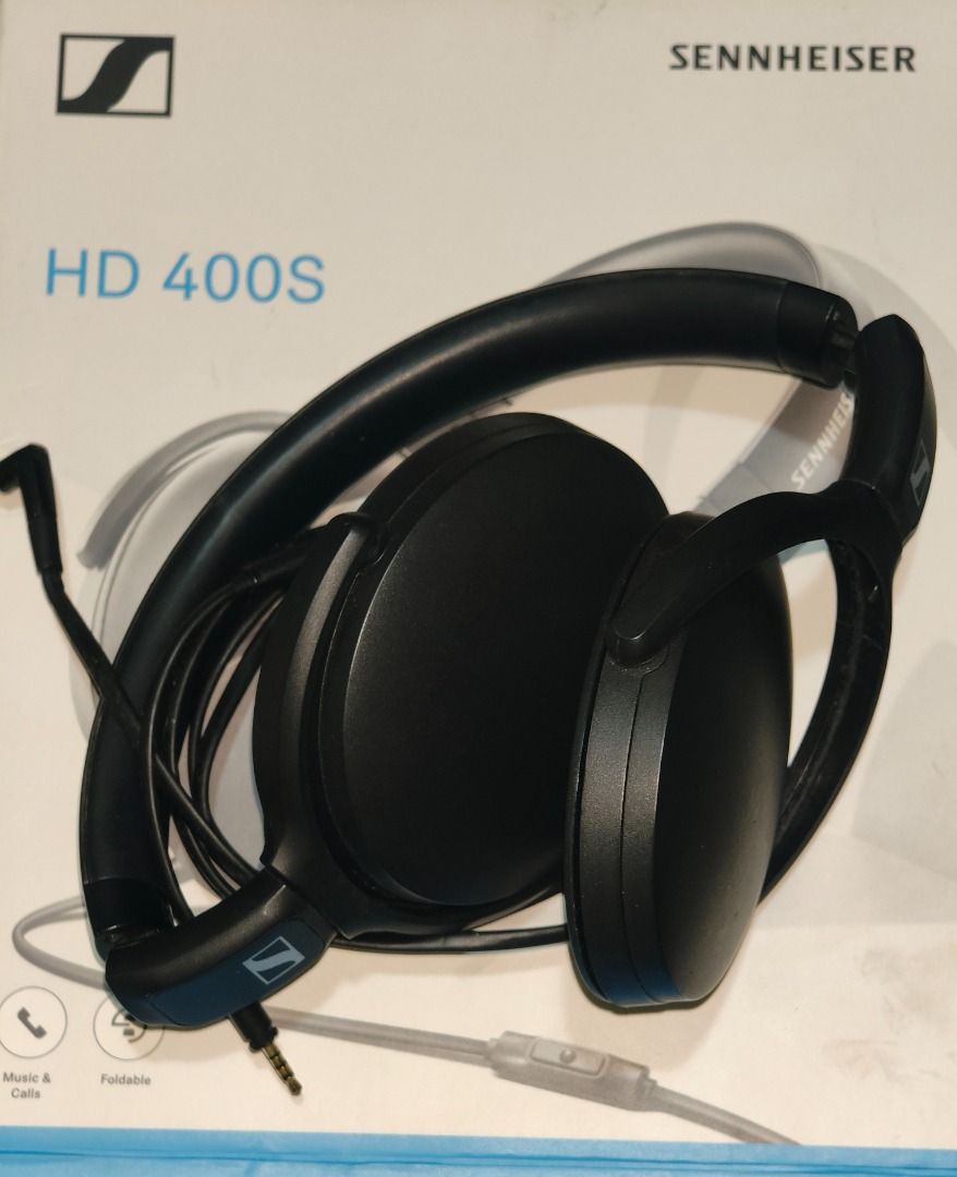 Sennheiser HD 400S Foldable Headphones (Category: Headphones & Headsets) located in Tarlac. Submitted by gcharley7 (Listing ID 1458341167, Image 1). Description: - Sennheiser HD 400S Headphones - Color: Black - Design: Over-ear - Features: Foldable for portability, built-in microphone for calls and music - Connectivity: Wired with in-line controls - Sound: Great quality for everyday listening *no ear pads (You can buy replacement ear pads online 