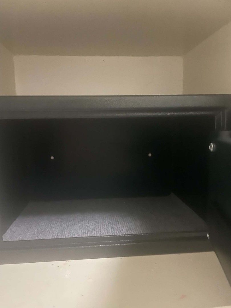RUSH SentrySafe Digital Safe with Key Lock (Category: Safe) located in Pateros City. Submitted by nihonbotique (Listing ID 1458393217, Image 2). Description: bought for 11k - SentrySafe digital safe - Keypad for digital entry - Key lock as backup - Carpeted interior for protection - Ideal for home or office valuables - Approximate dimensions: 14" (W) x 10" (D) x 10" (H).