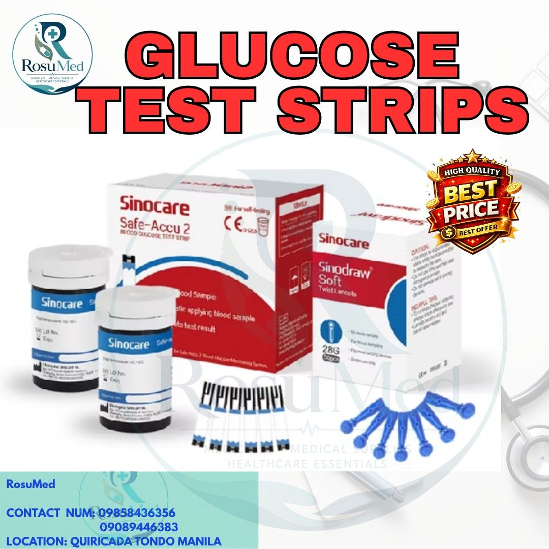 Sinocare test strips (Category: Health Monitors & Weighing Scales) located in Manila. Submitted by roselim16 (Listing ID 1458474778, Image 1). Description: .