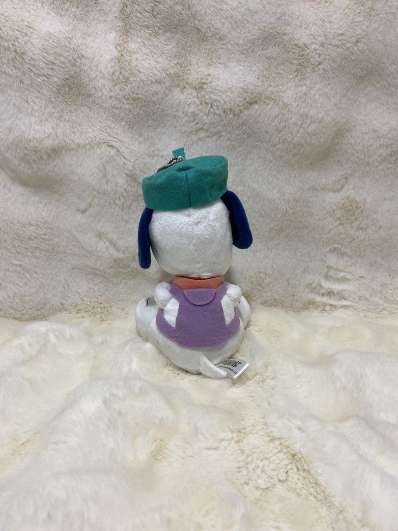 Snoopy Plush Toy with Camera and Green Cap (Category: Plushies & Soft Toys) located in Kalibo. Submitted by ollie_stuffshop (Listing ID 1458423904, Image 3). Description: 17cm x 11cm Before you send your inquiries: ❗️Last Price is already posted ❗️Manage your expectations, WYSIWYG ❗️May need washing ❗️Dropoff is every Wednesday & Sunday - Adorable Snoopy plush toy - Features a green cap and holds a camera - Dressed in a purple vest and orange sca