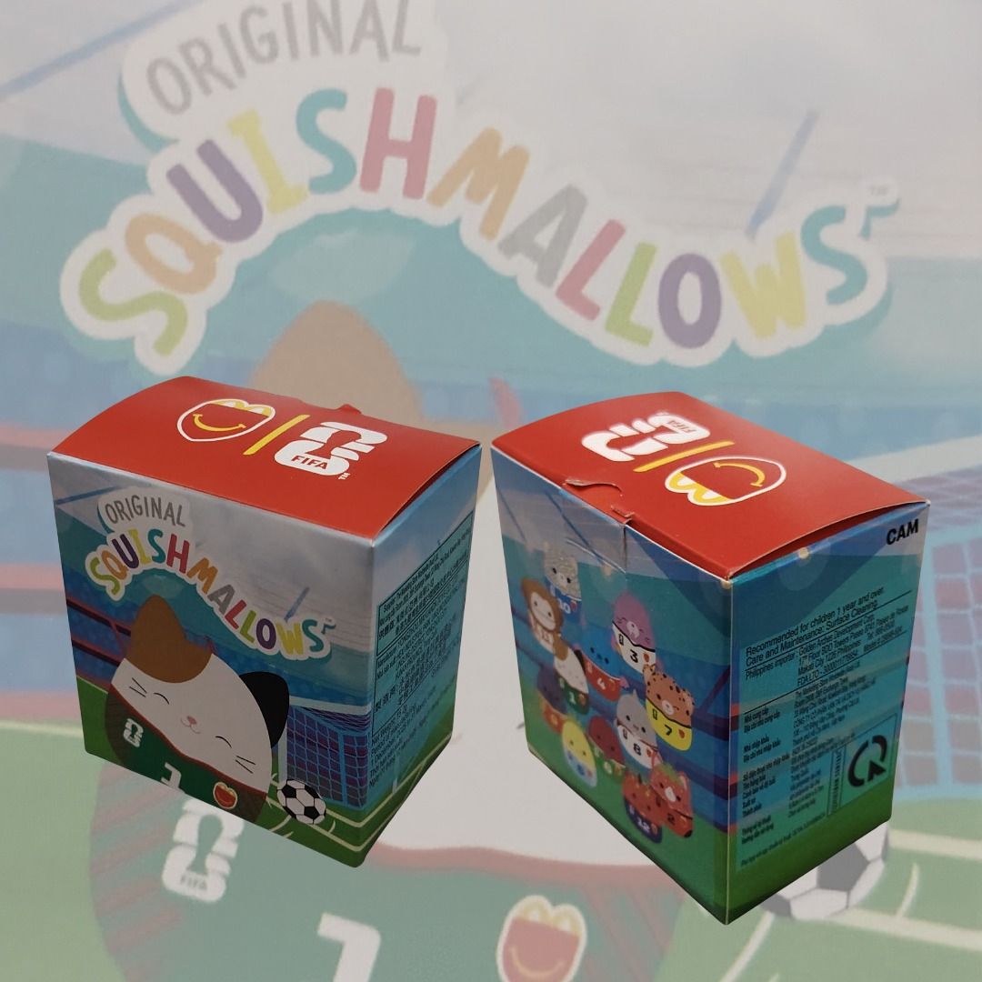 Squishmallows FIFA Cam (Category: Plushies & Soft Toys) located in Taguig. Submitted by mygrace2911 (Listing ID 1458437045, Image 1). Description: - Mc Donald's Squishmallows FIFA Cam - Ideal for Squishmallows fans and collectors - Brand New 📲 To interested buyers: Please feel free to chat/send us a message if you have any inquiries about our item. Item is being sold "as is where is". Posted are the actual pictures of the item. 📝 Please note: �