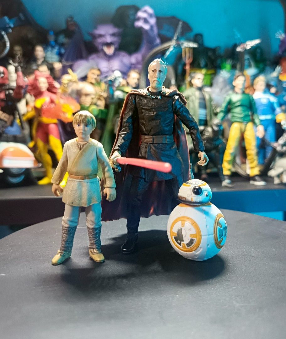 Star Wars 3.75 (Category: Figurines & Statues) located in Caloocan City. Submitted by maynardgal54250 (Listing ID 1458334479, Image 1). Description: - Set of 3 Star Wars action figures - Includes Count Dooku (with red lightsaber), young Anakin Skywalker, and BB-8 - Ideal for any Star Wars fan's collection Loose figure what you see is what you get. Location: Valenzuela city or Quezon City shipping: LBC-COP or Lalamove | No rush shipping.