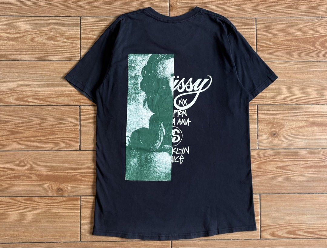 STUSSY WORLD TOUR VENUE TEE (Category: Tshirts & Polo Shirts ) located in Makati City. Submitted by jnc__apparel (Listing ID 1458461739, Image 3). Description: 🏷️ STUSSY WORLD TOUR VENUE TEE 📌 Dimes: 30.5L x 20.5W 📌 Size: Large for men 📌 Condition: Good 📌 Color rate: 8.5/10 📌 Issue: None ✅ Washed and ready to wear .