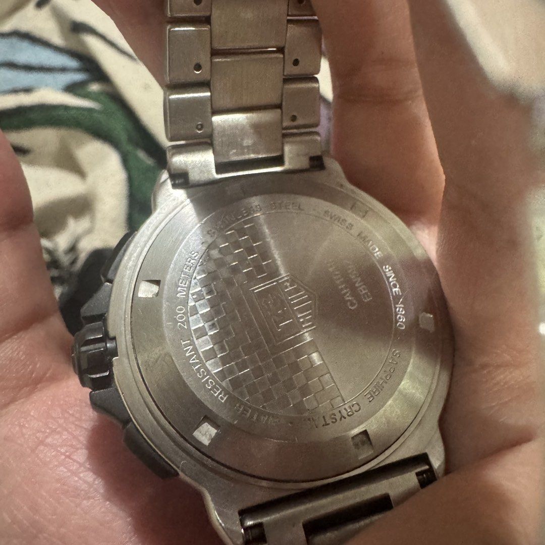 Rush Sale TAG Heuer Formula 1 Chronograph Men's Watch (Category: Men's Watches) located in Manila. Submitted by personalprelovedmnl (Listing ID 1458461969, Image 3). Description: - Authentic TAG Heuer Formula 1Chronograph - CAH1010 -44mm dial - Unpolished - Comes with original TAG Heuer watch box.
