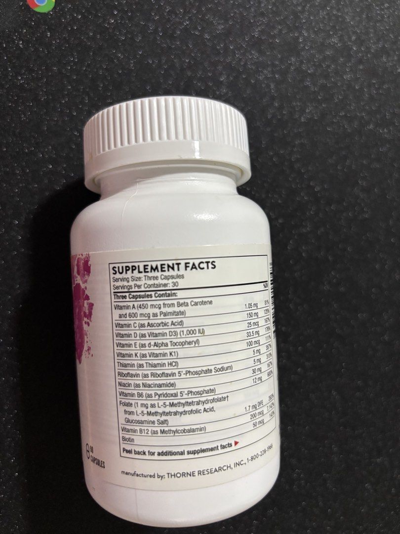 Thorne Basic Prenatal Supplement (Category: Vitamins & Supplements) located in Bangi. Submitted by oncelovedbymza (Listing ID 1458307097, Image 2). Description: have 1 extra bottle of Thorne Basic Prenatal for sale. ✨ 90 capsules (gluten-free) ✨ One of the most complete prenatal supplements available ✨ #1 bestseller on iHerb ✨ Expiry Date : 07/2027 💰 N/P: RM155 💸 Letting it go for RM100 only. .