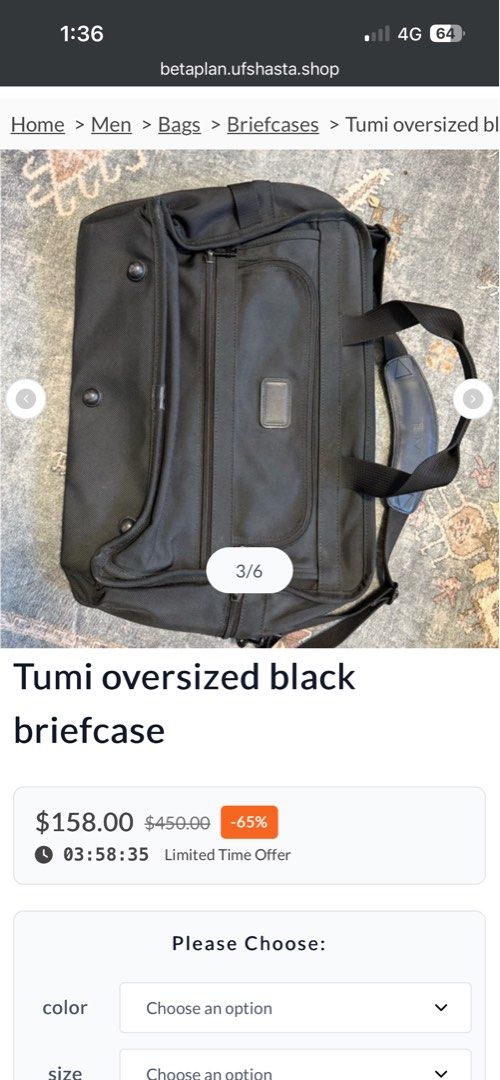 Tumi US version (Category: Sling Bags) located in Seremban. Submitted by soozom3 (Listing ID 1458396118, Image 1). Description: Rm 200 free postage, nego till letgo, urgent sale, retail price almost rm2000. Tumi usa version, not available in malaysia. Condition like new, only strap has oxidation. Cod, aeon nilai..