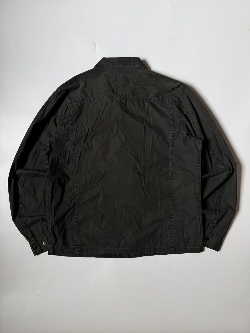 Vintage 1998 Helmut Lang Waxed Cotton Worker Jacket (Category: Coats, Jackets and Outerwear) located in Baguio. Submitted by themgarbage (Listing ID 1458365072, Image 2). Description: Size tagged: M Issue: Width: 23 Length: 26.9 Shoulder: 18 Sleeves: 25.