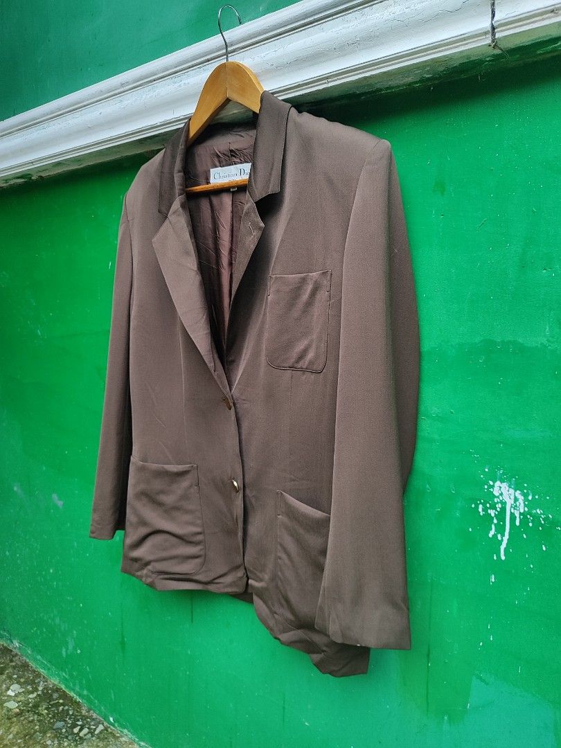 Vintage Christian Dior (Category: Luxury Apparel) located in Bacolod City. Submitted by johnthrift (Listing ID 1458386080, Image 3). Description: Vintage Christian Dior Spots Coat Authentic Japan Like New Size Medium In Brown color Dm me if youre interested💌.