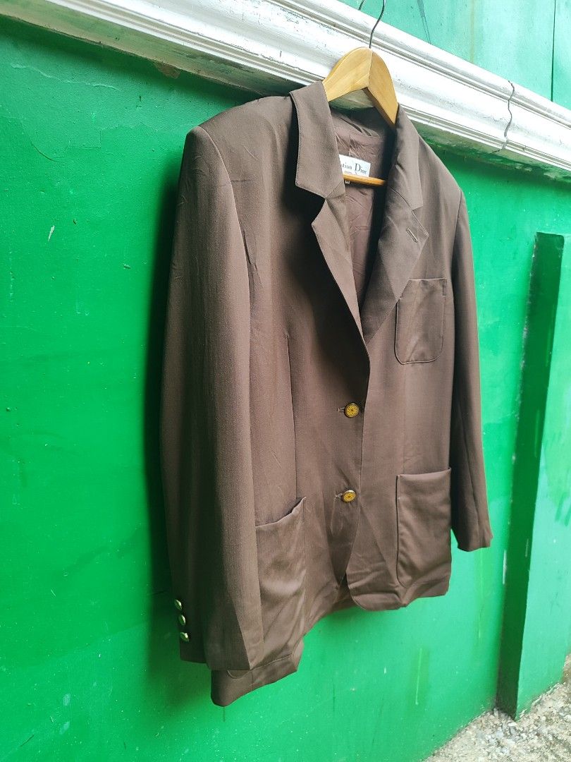 Vintage Christian Dior (Category: Luxury Apparel) located in Bacolod City. Submitted by johnthrift (Listing ID 1458386080, Image 2). Description: Vintage Christian Dior Spots Coat Authentic Japan Like New Size Medium In Brown color Dm me if youre interested💌.