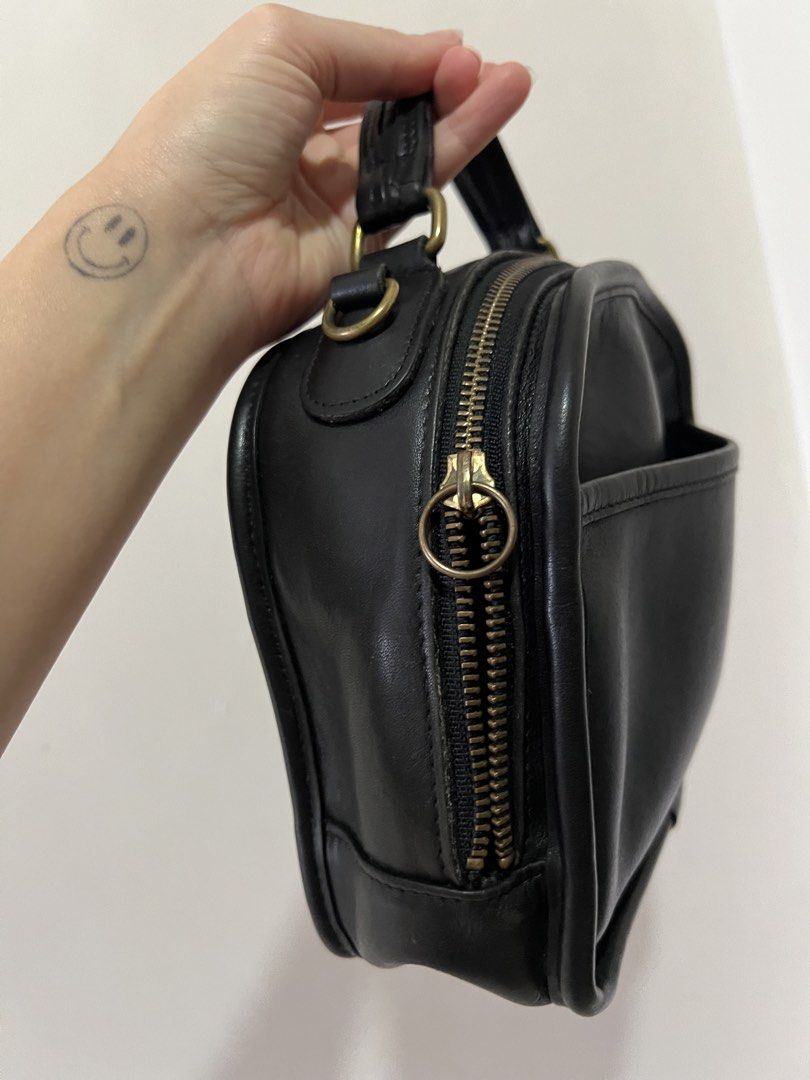 Vintage Coach Lunch Box Zip 9991 (Category: Luxury Bags & Wallets) located in San Juan, La Union. Submitted by jacquiqui (Listing ID 1458370606, Image 2). Description: - Authentic Vintage Coach Lunch Box Zip bag - Model: 9991 - Color: Black - Material: Genuine Leather - Hardware: Brass - Original hangtag - Adjustable original strap - Flaw: missing leather pull tab but does not affect usability of zipper.