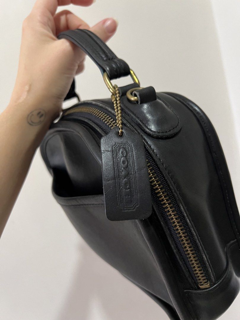 Vintage Coach Lunch Box Zip 9991 (Category: Luxury Bags & Wallets) located in San Juan, La Union. Submitted by jacquiqui (Listing ID 1458370606, Image 3). Description: - Authentic Vintage Coach Lunch Box Zip bag - Model: 9991 - Color: Black - Material: Genuine Leather - Hardware: Brass - Original hangtag - Adjustable original strap - Flaw: missing leather pull tab but does not affect usability of zipper.