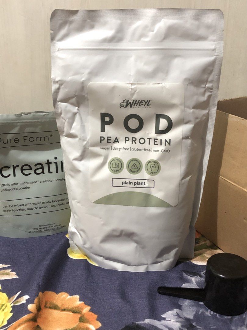 Wheyl POD Pea Protein with FREE Pureform Creatine (Category: Sports & Fitness Nutrition) located in Manila. Submitted by fiercewindpotato (Listing ID 1458329258, Image 3). Description: “Recently bought Wheyl Protein” with “free used pureform creatine”. From Legit shops in orange mall. Reason for selling: no longer going to gym. 📍Loc: Pangasinan- can do meet up If not, J&t- shipping by buyer Can send proof of legit transactions .