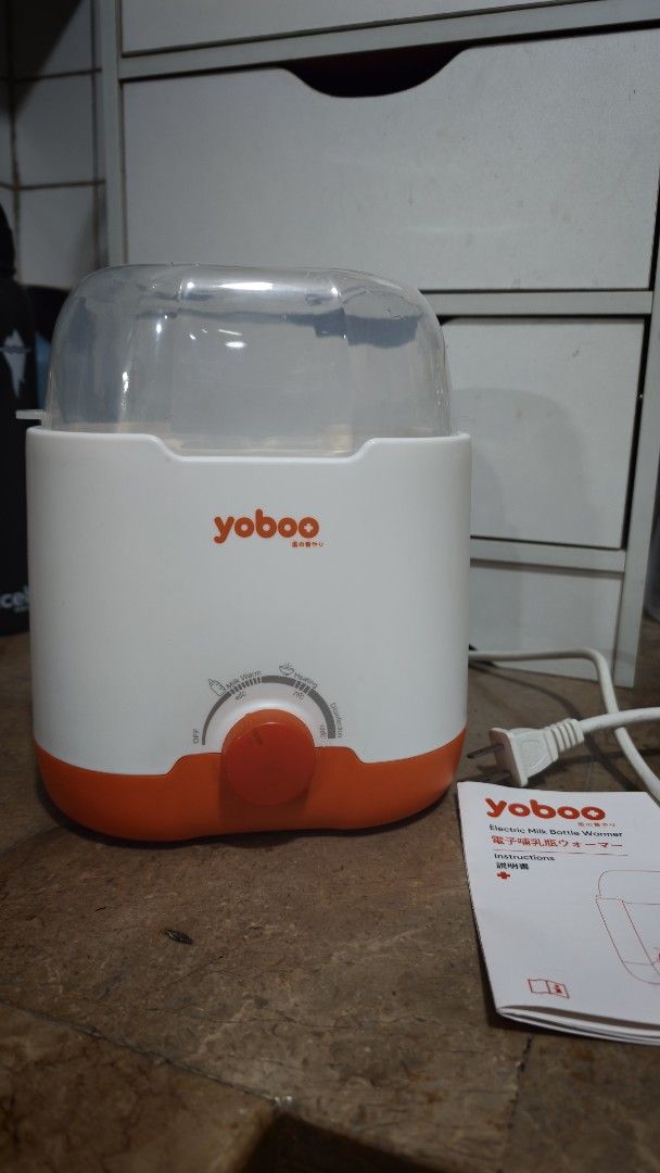 Yoboo Electric Milk Bottle Warmer (Category: Breastfeeding & Bottle Feeding) located in Quezon City. Submitted by smai_k (Listing ID 1458451237, Image 1). Description: Almost new Used once No stains No scratches - Yoboo Electric Milk Warmer - Heats milk bottles quickly and safely - Adjustable temperature settings for various needs - Simple to operate and clean - Original instructions included - Ideal for busy parents.