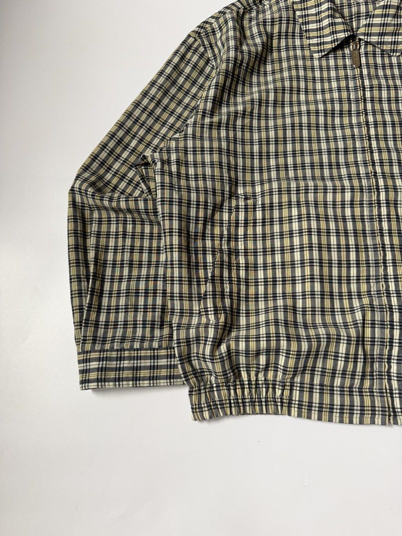 Yves Saint Laurent Gingham Plaid Bomber Work Jacket (Category: Coats, Jackets and Outerwear) located in Baguio. Submitted by themgarbage (Listing ID 1458361147, Image 3). Description: Size tagged:100 Issue: Width:24 Length:25.5 Shoulder:19.5 Sleeves:22 .