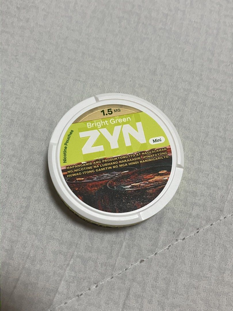 ZYB Bright Green 1.5mg nicotine pouch (mini) (Category: Other Food & Drinks) located in Batangas. Submitted by jramosclosetsale (Listing ID 1458345567, Image 1). Description: Best use before date : 07Sep2026.